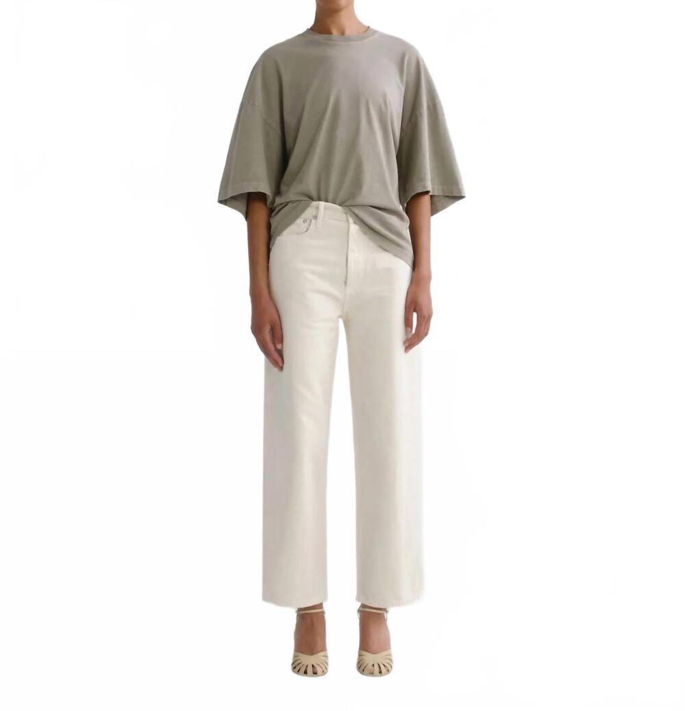 NEW AGOLDE ren high rise wide leg jean in brown rice